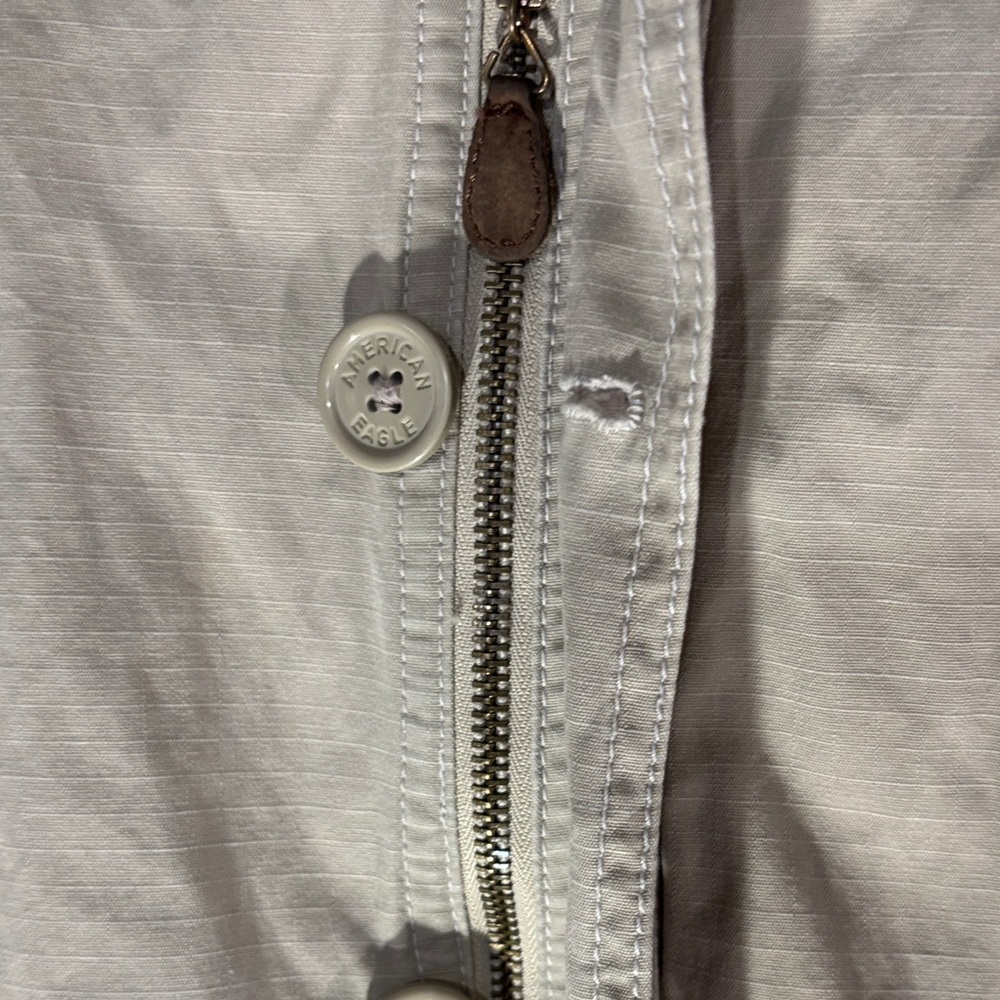 American Eagle Outfitters Beige Hooded Utility Jacket - Picture 6 of 16